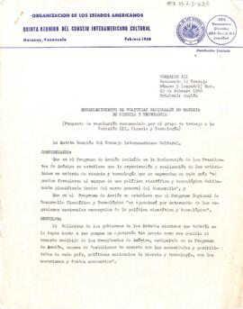 Resolução OEA/Ser./J/11.7 comissão III número 5