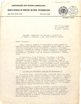 Relatório OEA/Ser./J/11.7 Doc.89 da comissão III