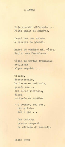 Poema O apelo