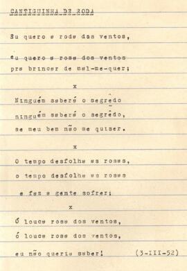 Poema Cantiguinha de roda