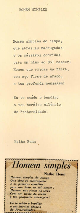 Poema Homem simples