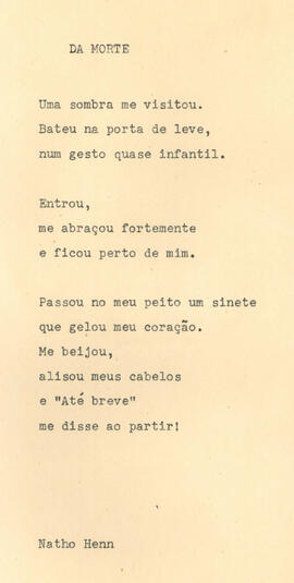 Poema Da Morte