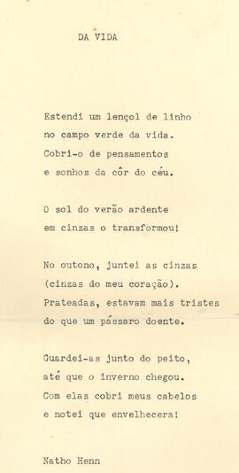 Poema Da vida