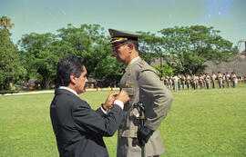 Posse do comando da Brigada Militar de José Luiz da Silva Mafalda, na presença do governador do estado, Olívio Dutra. Autor: Vitor Soares Filho