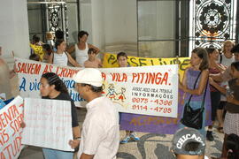 Manifestação na Casa Civil dos alunos da Creche da Vila Pitinga. Autor: Paulo Dias