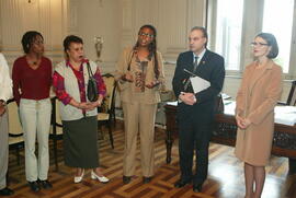 Chefe da casa civil, Alberto Oliveira, recebe representantes de quilombos do RS. Autor: Jefferson Bernardes