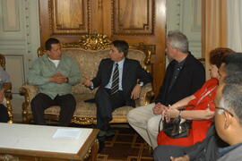 Governador Germano Rigotto recebe presidente da Venezuela Hugo Chávez. Autor: Paulo Dias