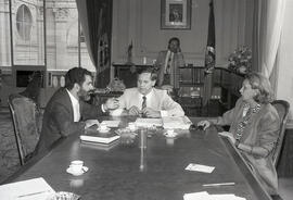 Secretário da Educação, Bernardo Olavo de Souza, com o governador em exercício, Algir Lorenzon